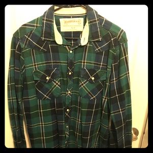 Roebuck & Co Classic Fit Plaid Button Up Shirt